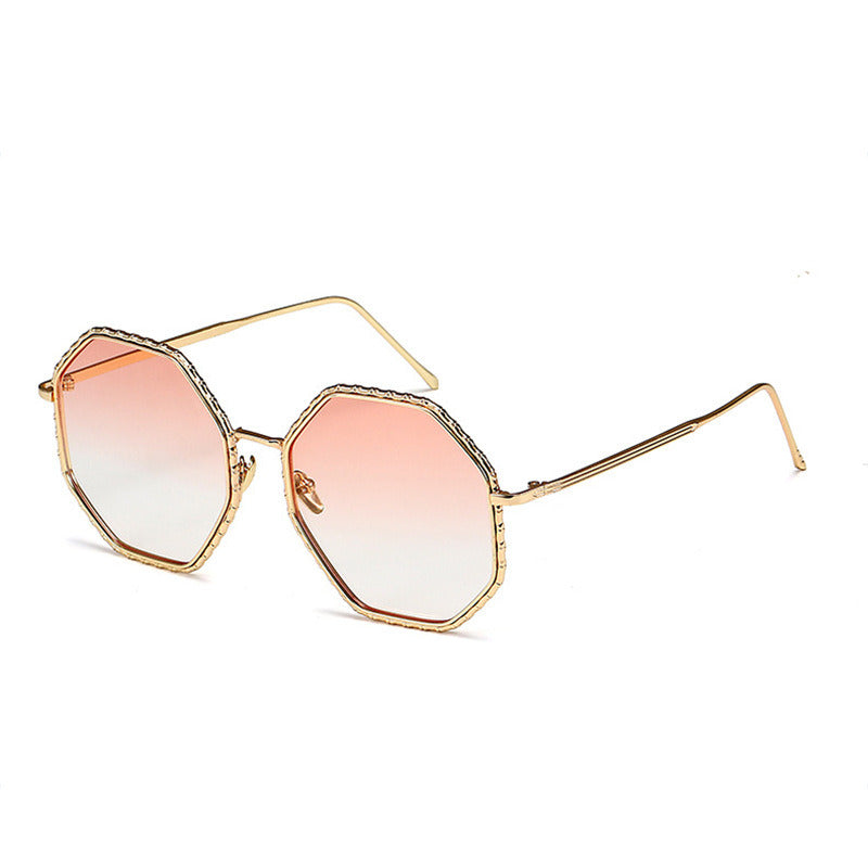 Ladies Polygon Irregular Gradient Sunglasses