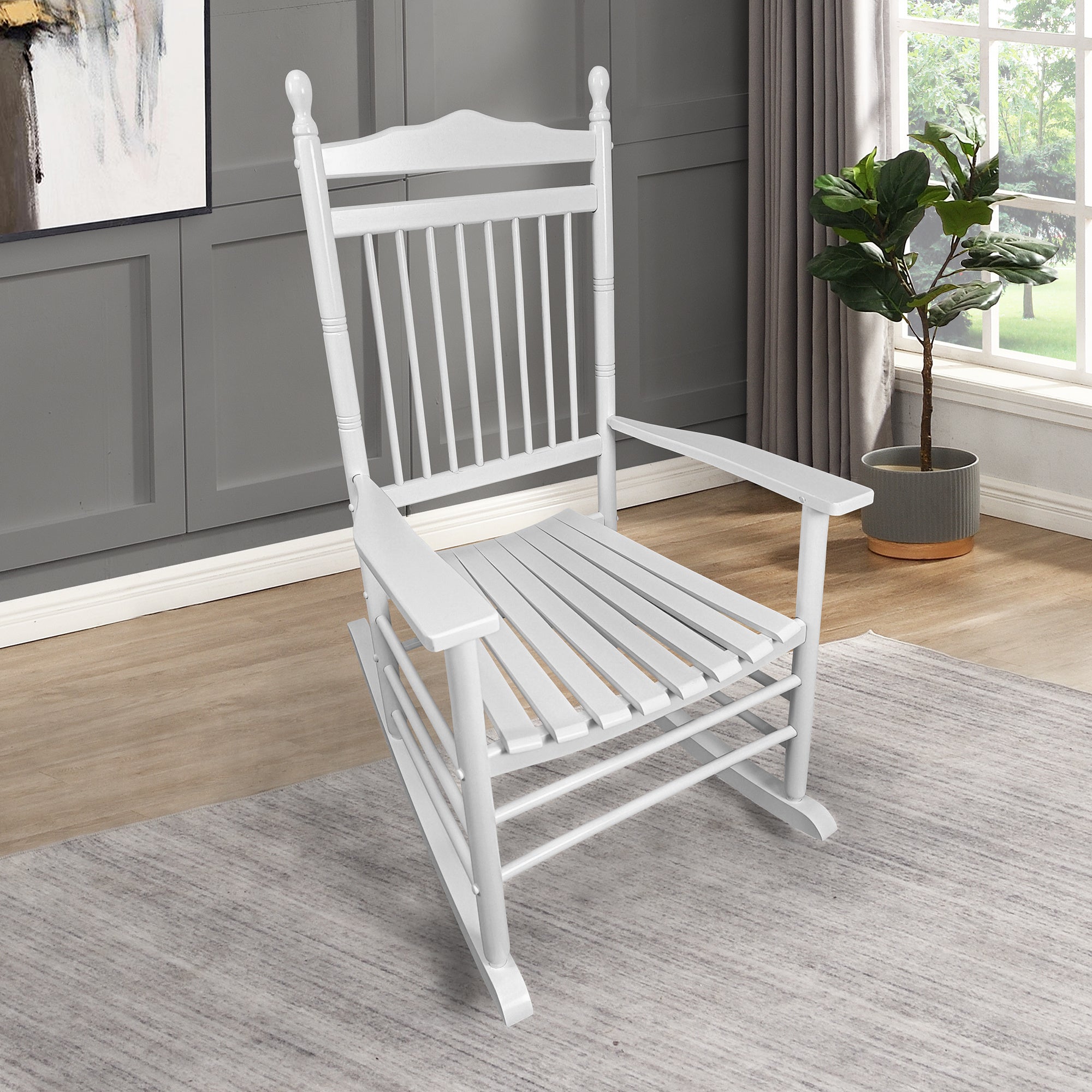 BALCONY PORCH ADULT ROCKING CHAIR - WHITE