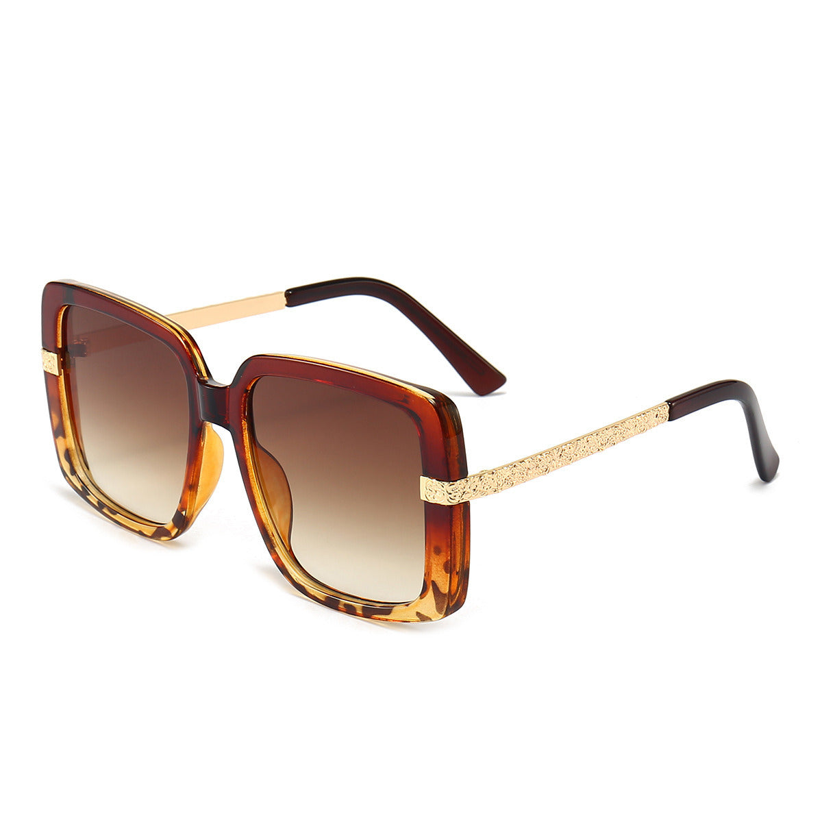 Metal Contrast Square Sunglasses