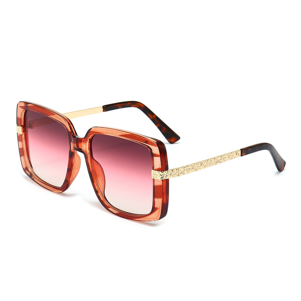 Metal Contrast Square Sunglasses