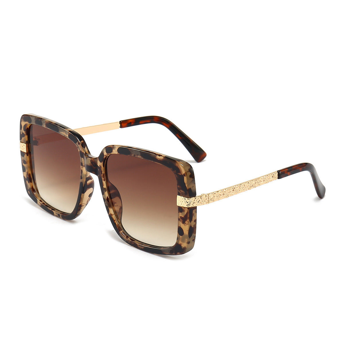 Metal Contrast Square Sunglasses