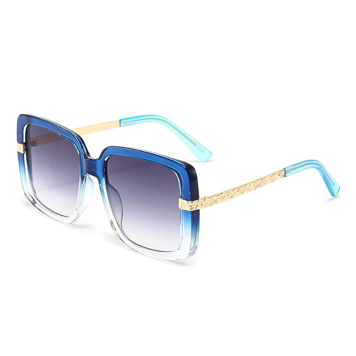 Metal Contrast Square Sunglasses