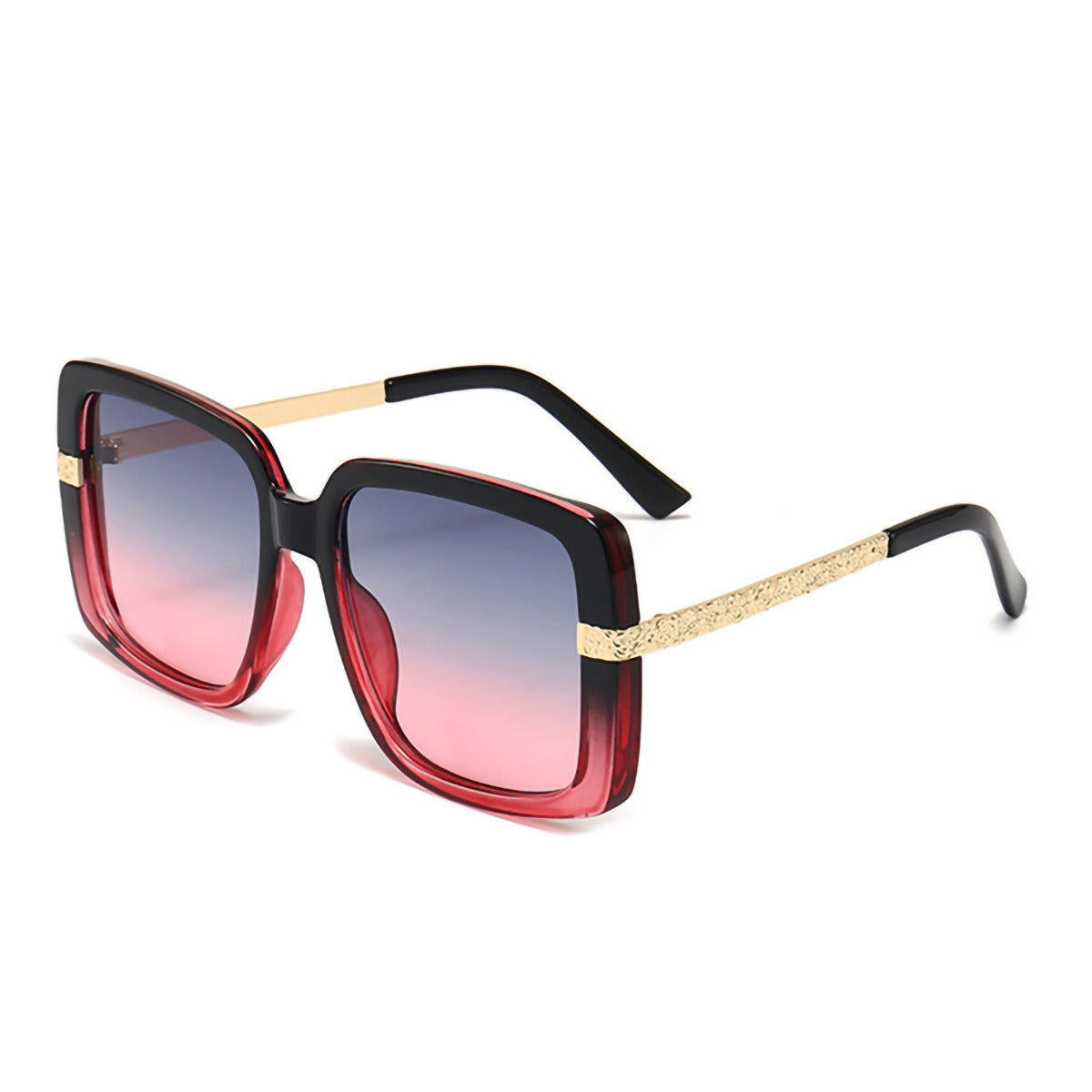 Metal Contrast Square Sunglasses