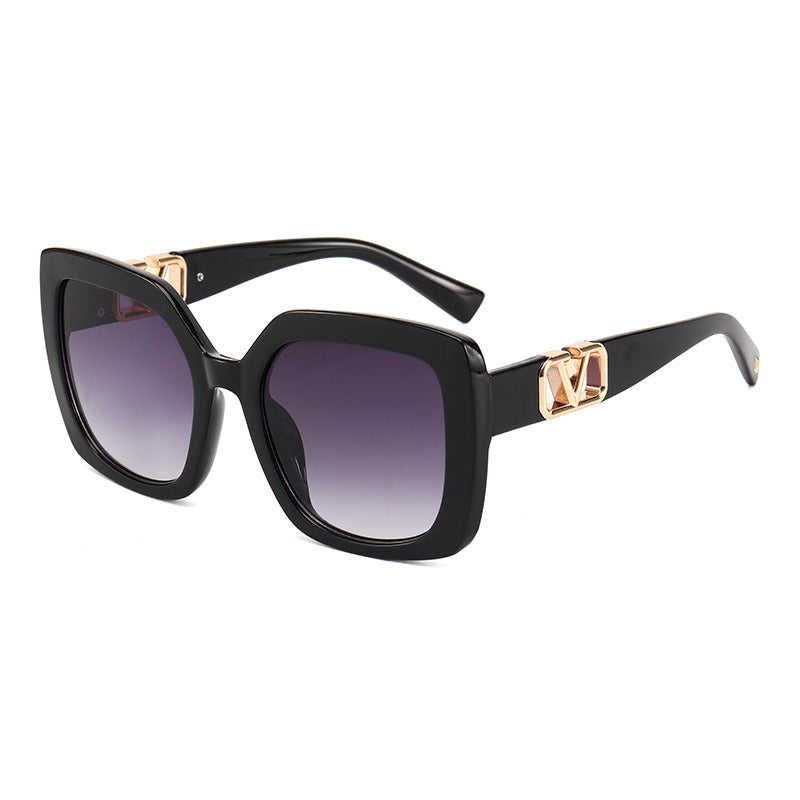 Women's Square Frame Versatile Gradient Sunglasses