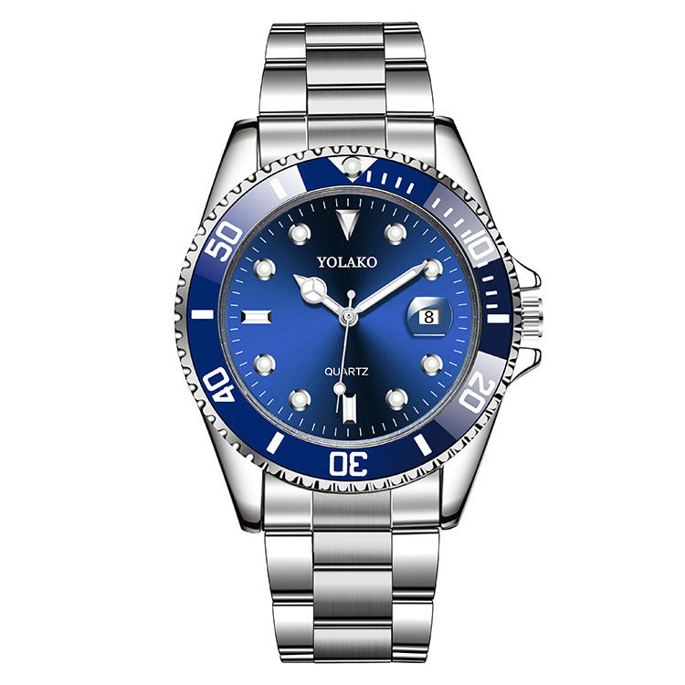Men's Calendar Steel Band Premium Quartz Watch