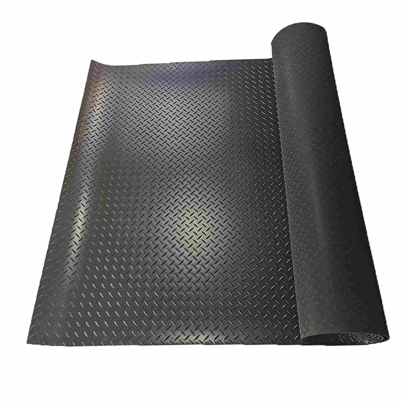 Garage Floor Mat Rolls Diamond Plate PVC Vinyl Non-Slip Garage Flooring Roll