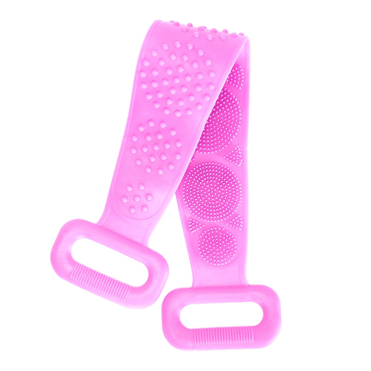 Silicone Back Scrubber Belt For Shower Exfoliating Foaming Body Wash Strap Brush Bristles Massage Dots