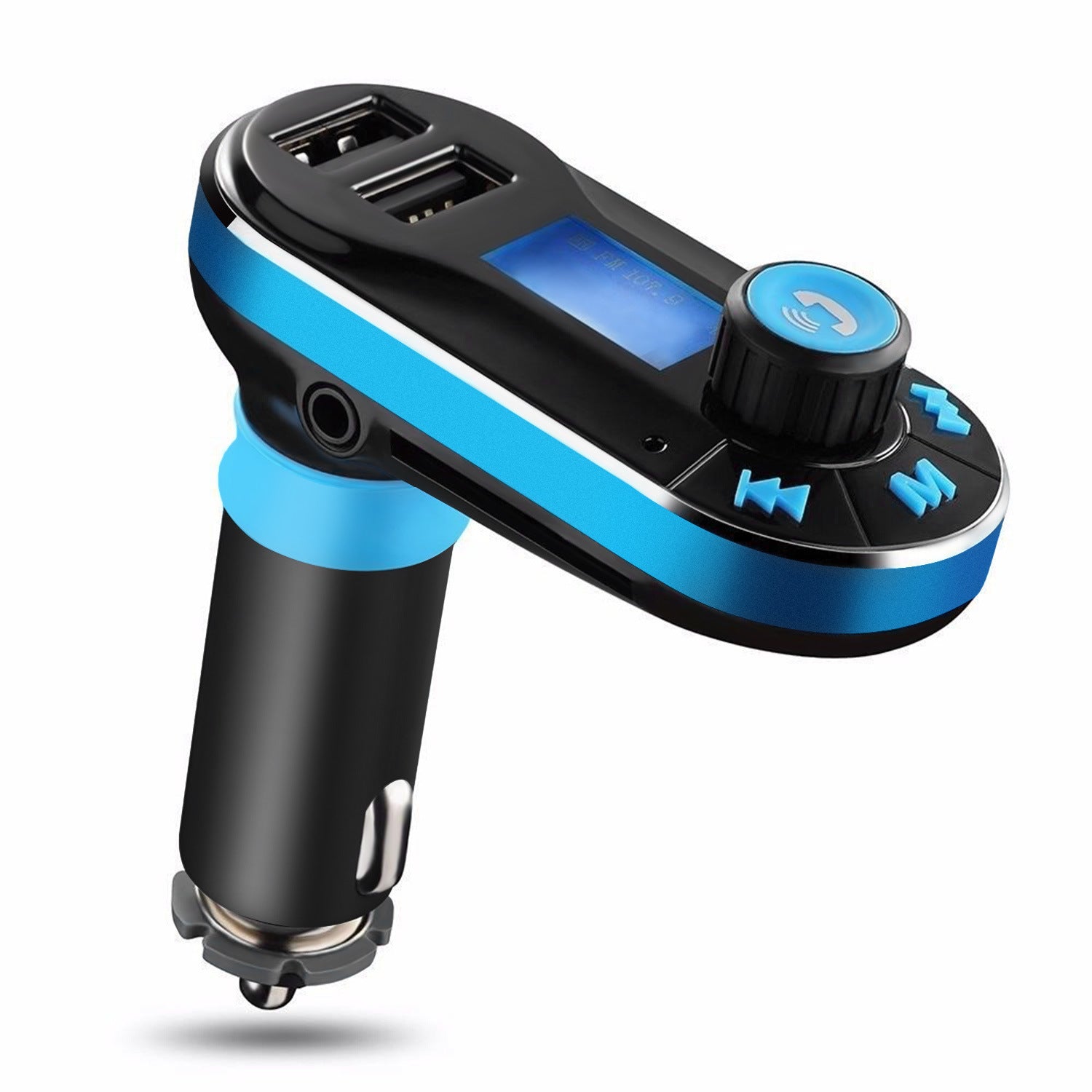 Car Wireless FM Transmitter Dual USB Charger Hands-free Call MP3 Player Aux-in LED Display Remote Controller