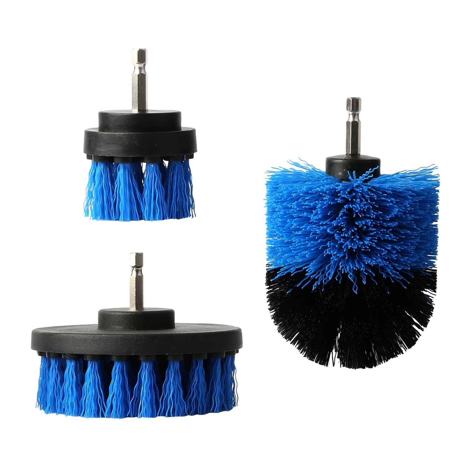 3Pcs/Set Drill Brush Power Scrubber Cleaning Brush for Car Carpet Wall Tile Tub Cleaner Combo