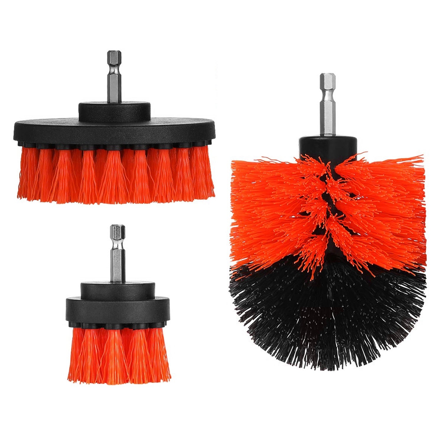 3Pcs/Set Drill Brush Power Scrubber Cleaning Brush for Car Carpet Wall Tile Tub Cleaner Combo