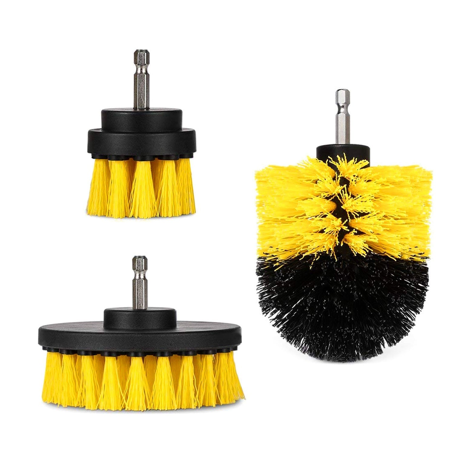 3Pcs/Set Drill Brush Power Scrubber Cleaning Brush for Car Carpet Wall Tile Tub Cleaner Combo