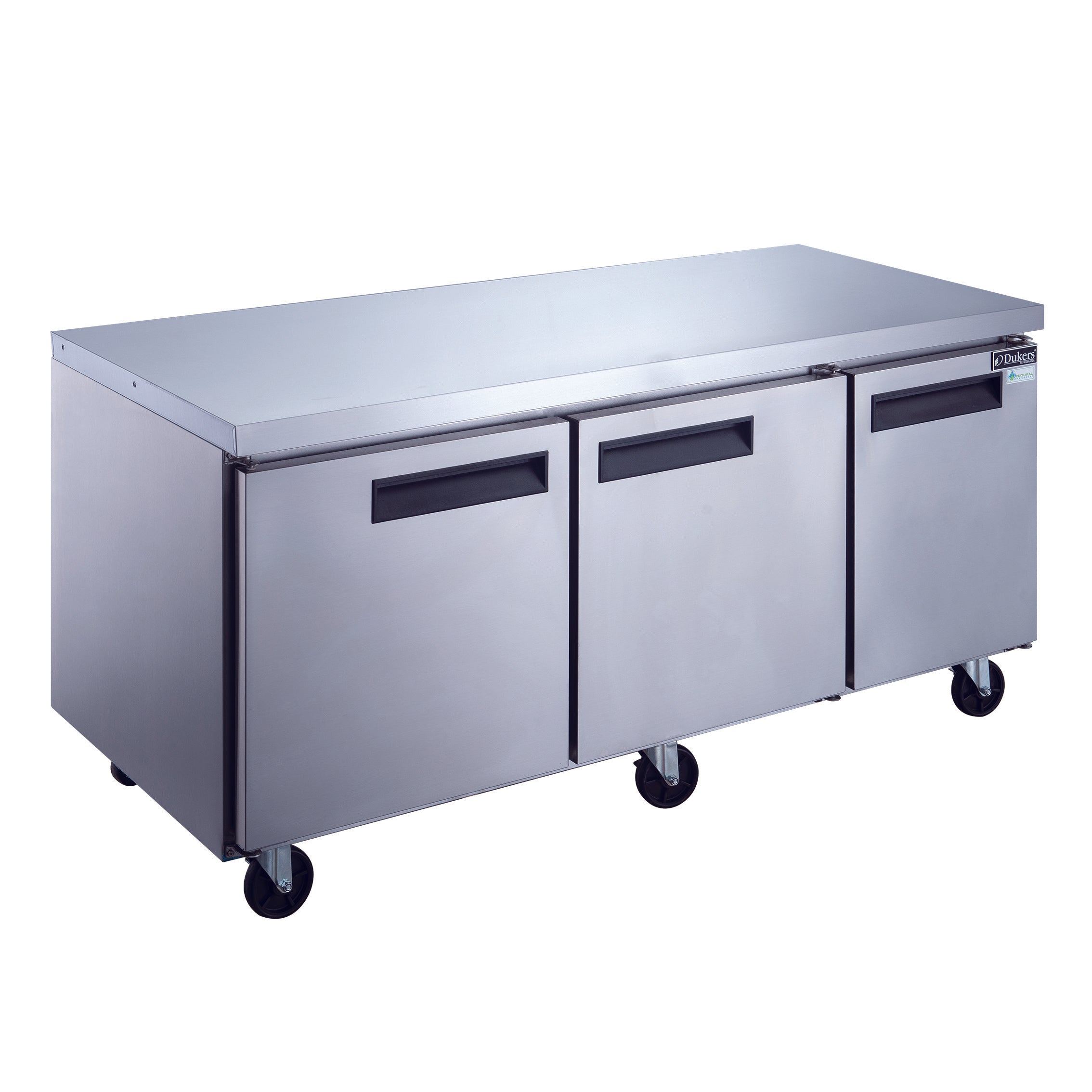 3 Door Commercial Undercounter Refrigerator made by stainless steel  D60.125 in.