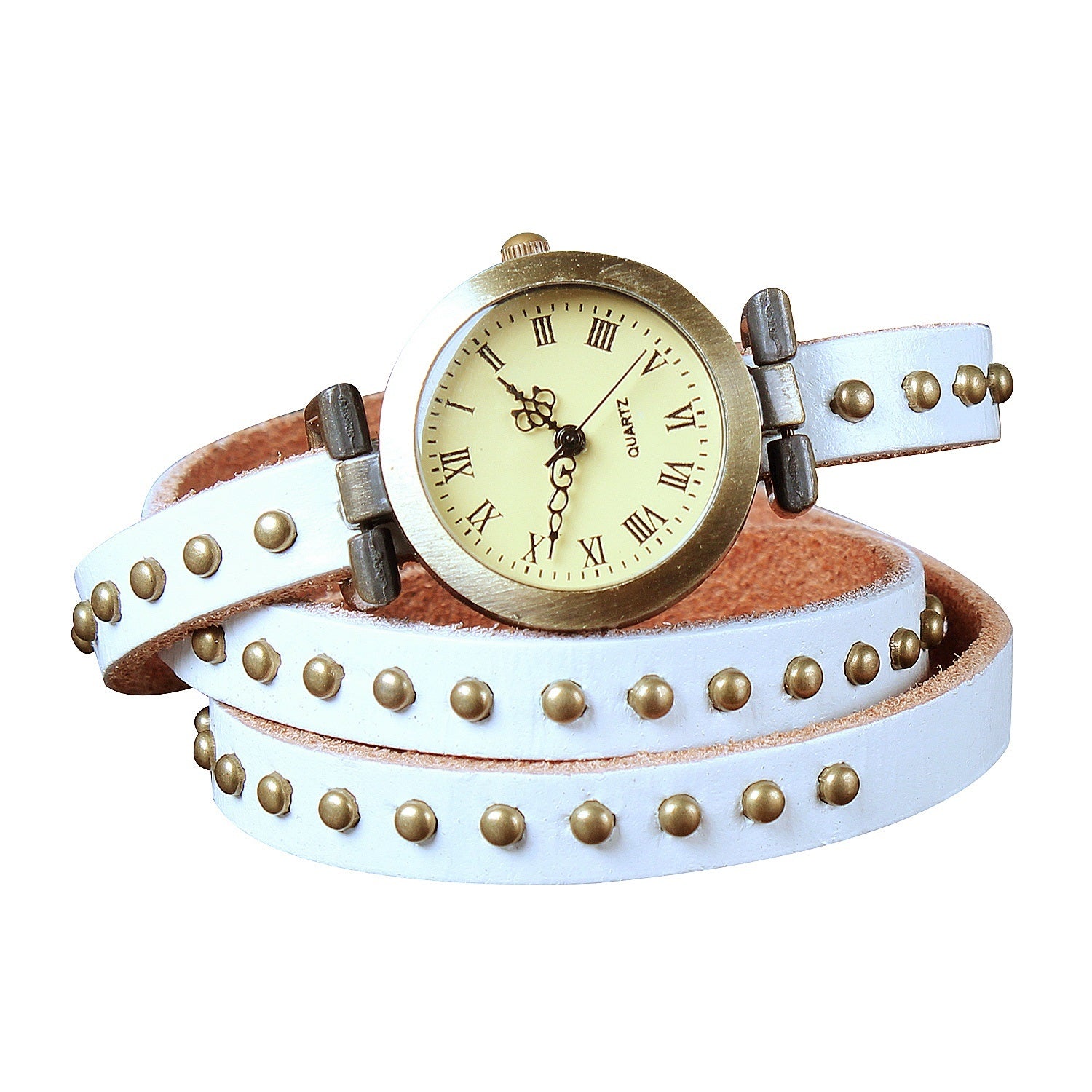 Fashionable Rivet Leather Belt Retro Watch Hand Chain