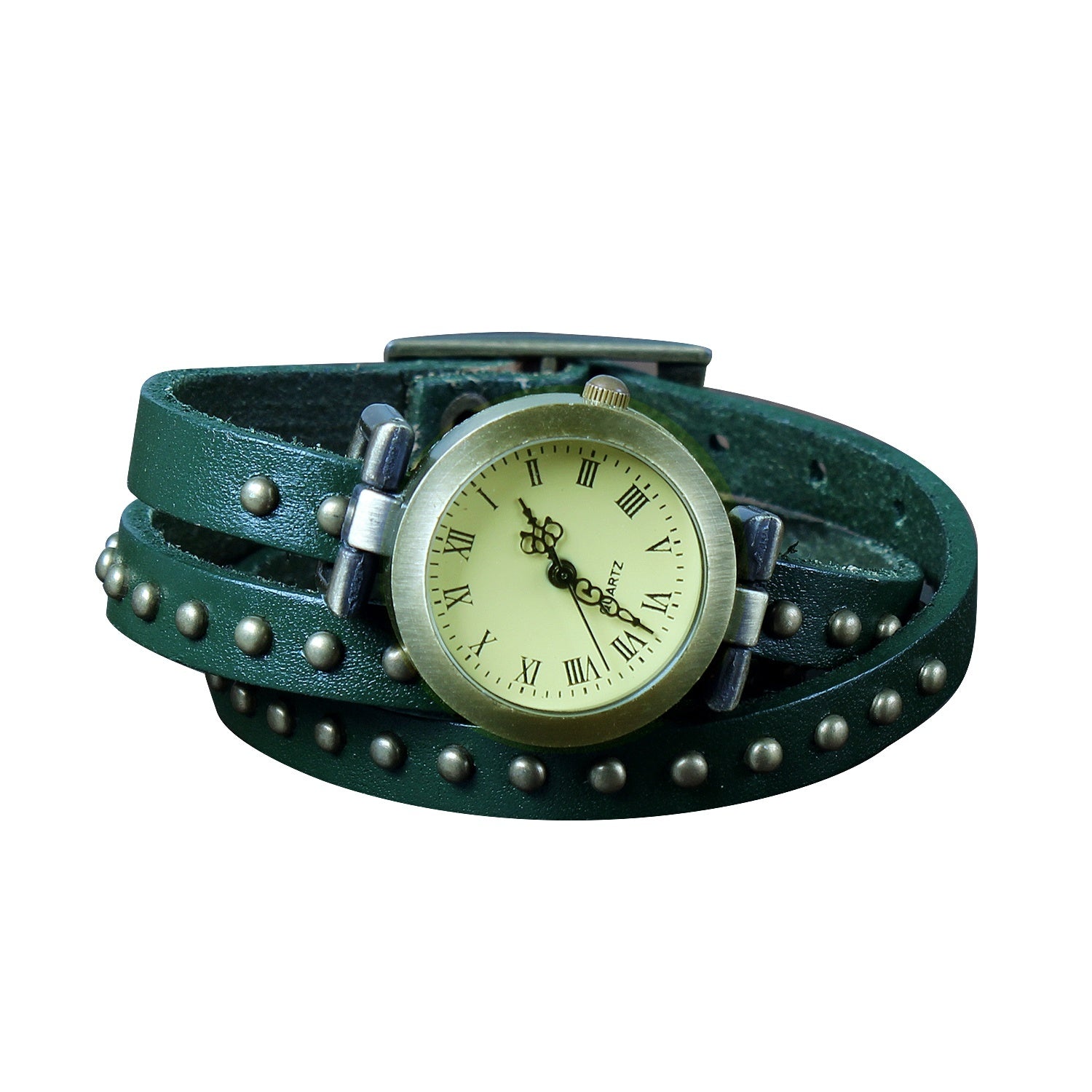 Fashionable Rivet Leather Belt Retro Watch Hand Chain