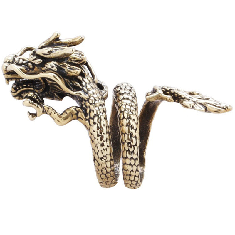 Dragon Ring For Man Domineering retro punk personality jewelry Open Ring