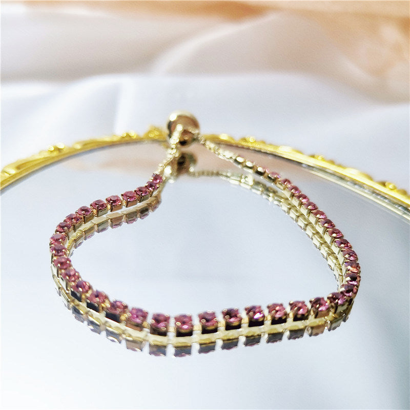 Women's Simple Adjustable Bracelet With Micro-Set Zircon Ladies Bracelet