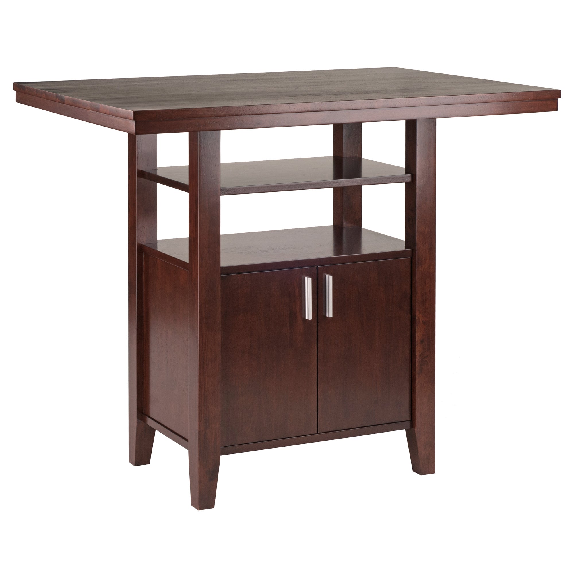 Albany High Table with Cabinet; Walnut