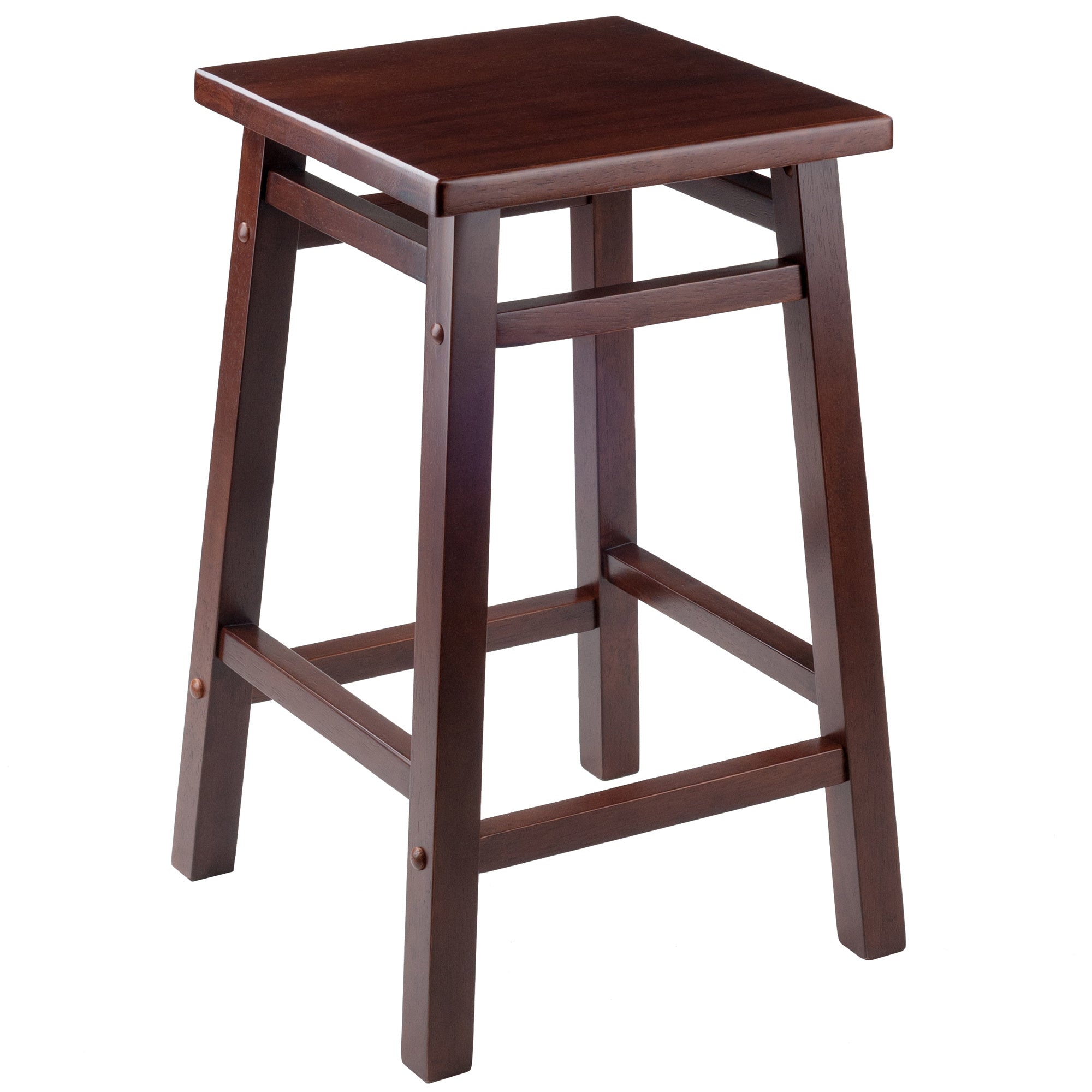 Carter Square Seat Counter Stool; Walnut