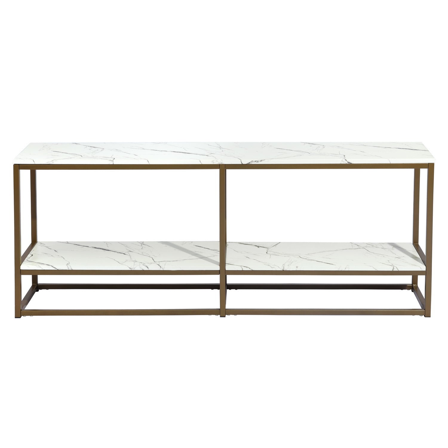 White Marble Pattern TV STAND With Storage