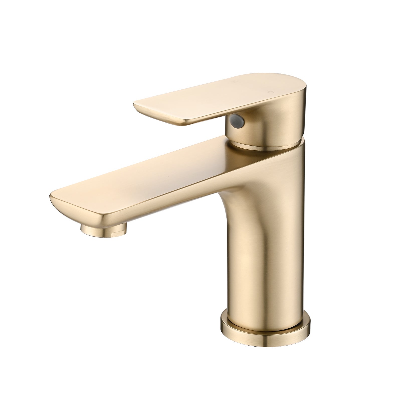 Brushed Gold Single Handle Single Hole Bathroom Sink Faucet