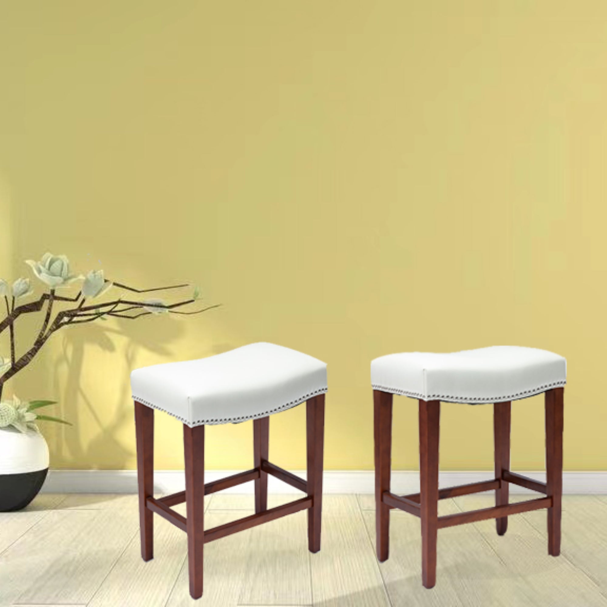 Leather Barstool 2 pcs Set