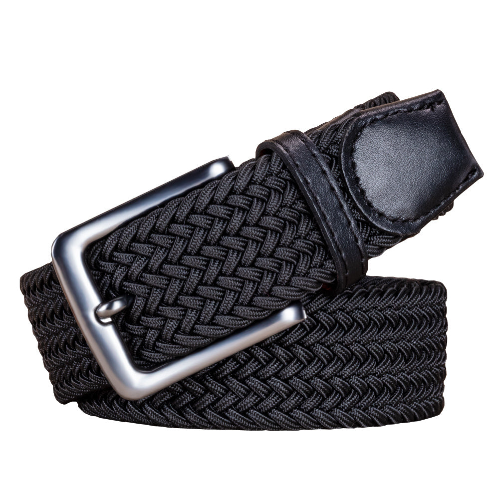 Elastic Braided Belt Woven Stretch Belt for Men/ Women Boys/Girls Belt Black White Red Gray Coffee Khaki Navyblue Green (Gray-47.27in L)