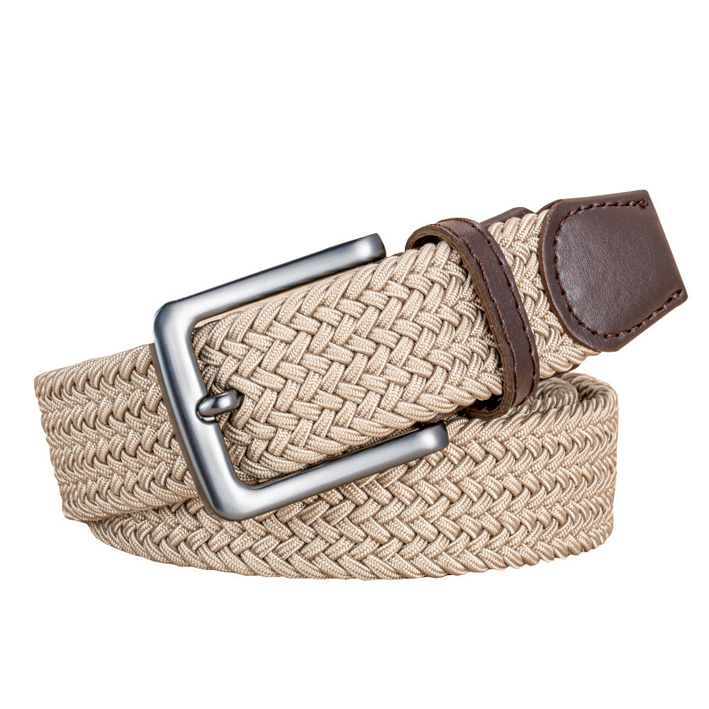 Elastic Braided Belt Woven Stretch Belt for Men/ Women Boys/Girls Belt Black White Red Gray Coffee Khaki Navyblue Green (Gray-47.27in L)