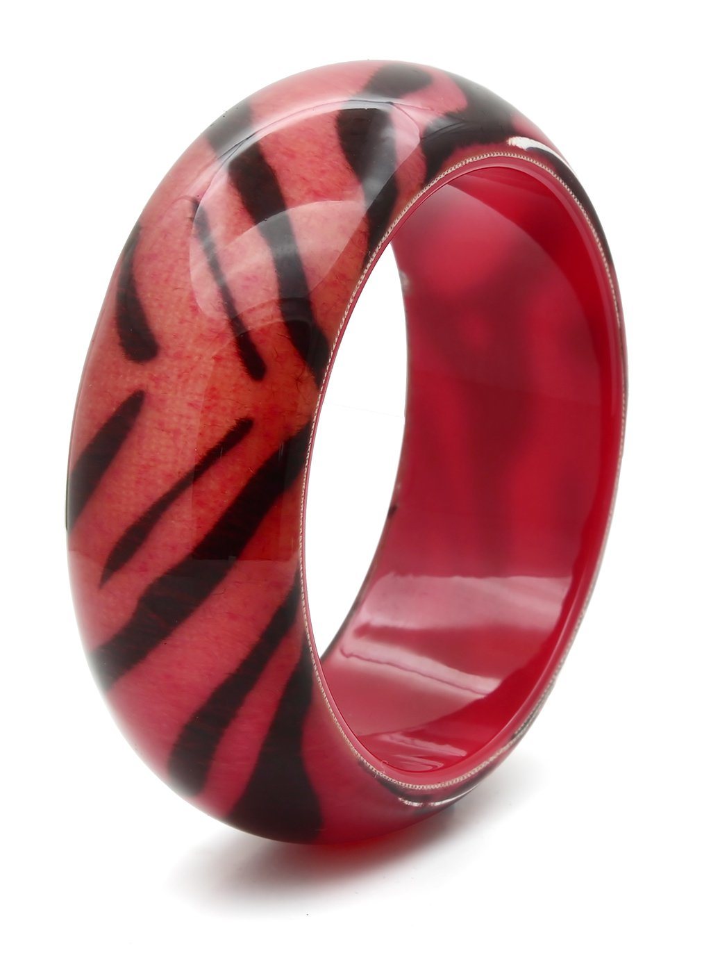 VL036 - Resin Bangle with Synthetic Synthetic Stone in Animal pattern