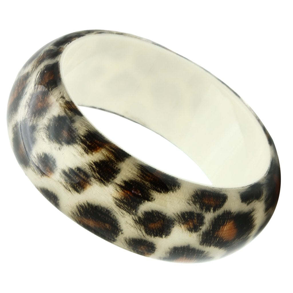 VL033 - Resin Bangle with Synthetic Synthetic Stone in Animal pattern