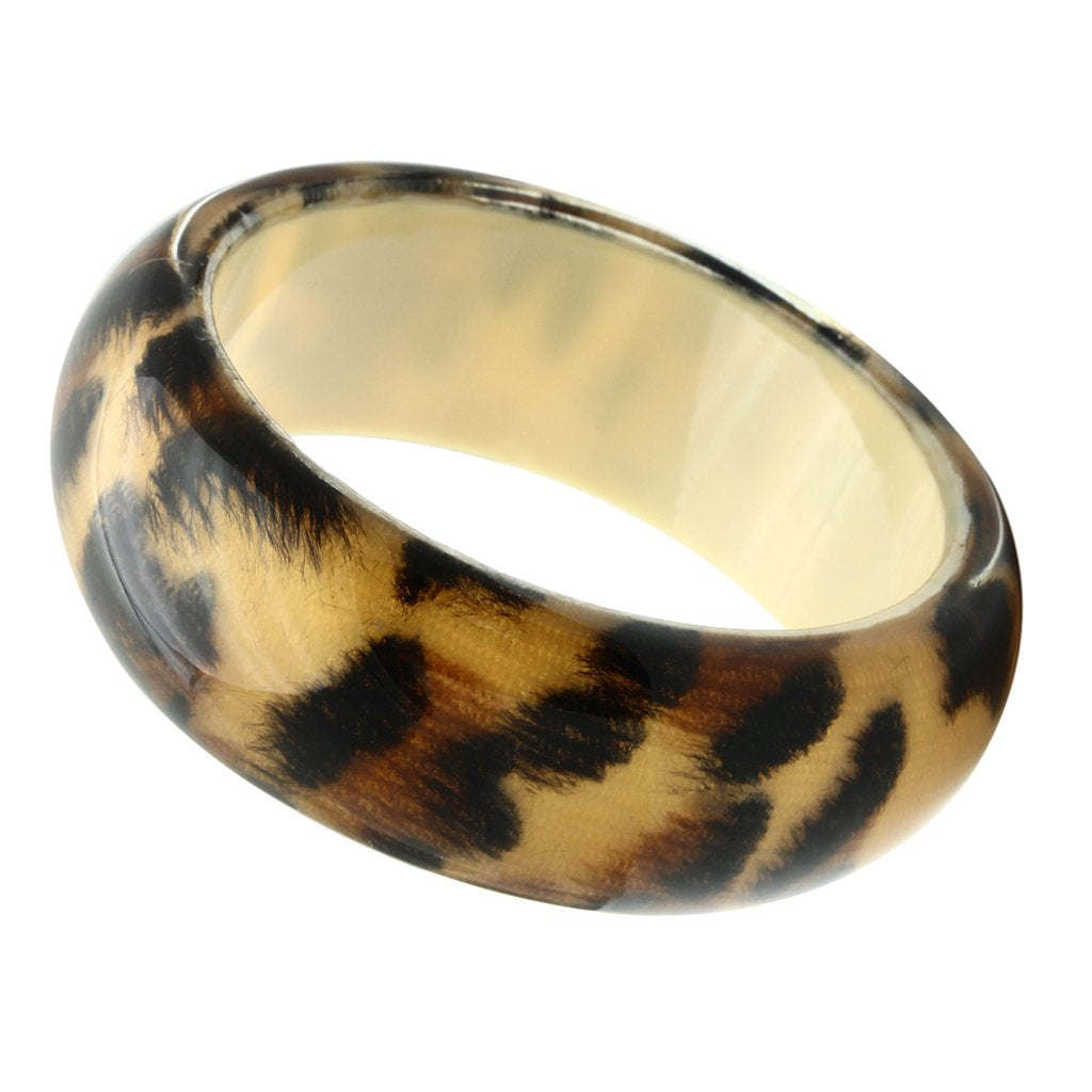 VL034 - Resin Bangle with Synthetic Synthetic Stone in Animal pattern