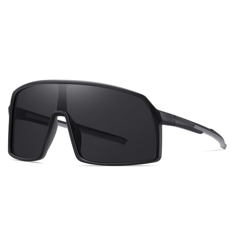 One piece large frame men's polarized sports cycling one-piece sunglasses