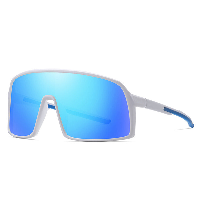 One piece large frame men's polarized sports cycling one-piece sunglasses