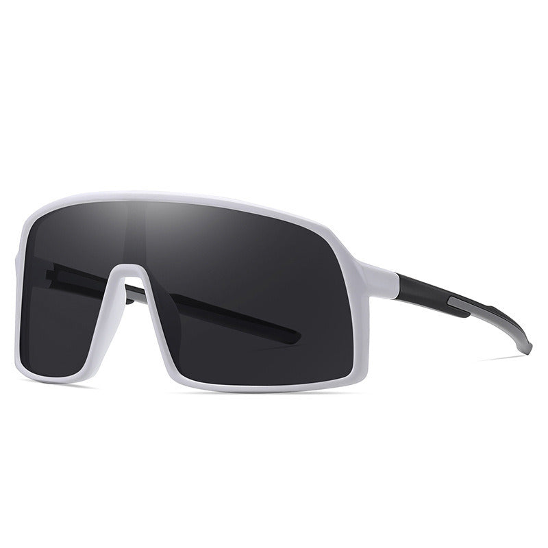 One piece large frame men's polarized sports cycling one-piece sunglasses