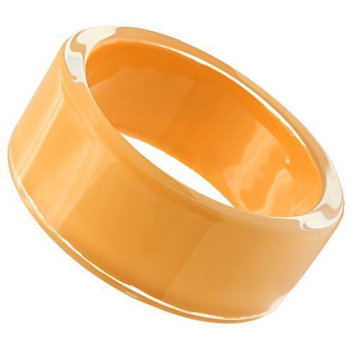 VL043 - Resin Bangle with Synthetic Synthetic Stone in Orange