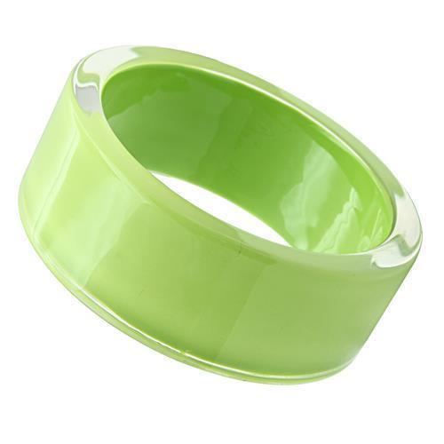 VL041 - Resin Bangle with Synthetic Synthetic Stone in Peridot