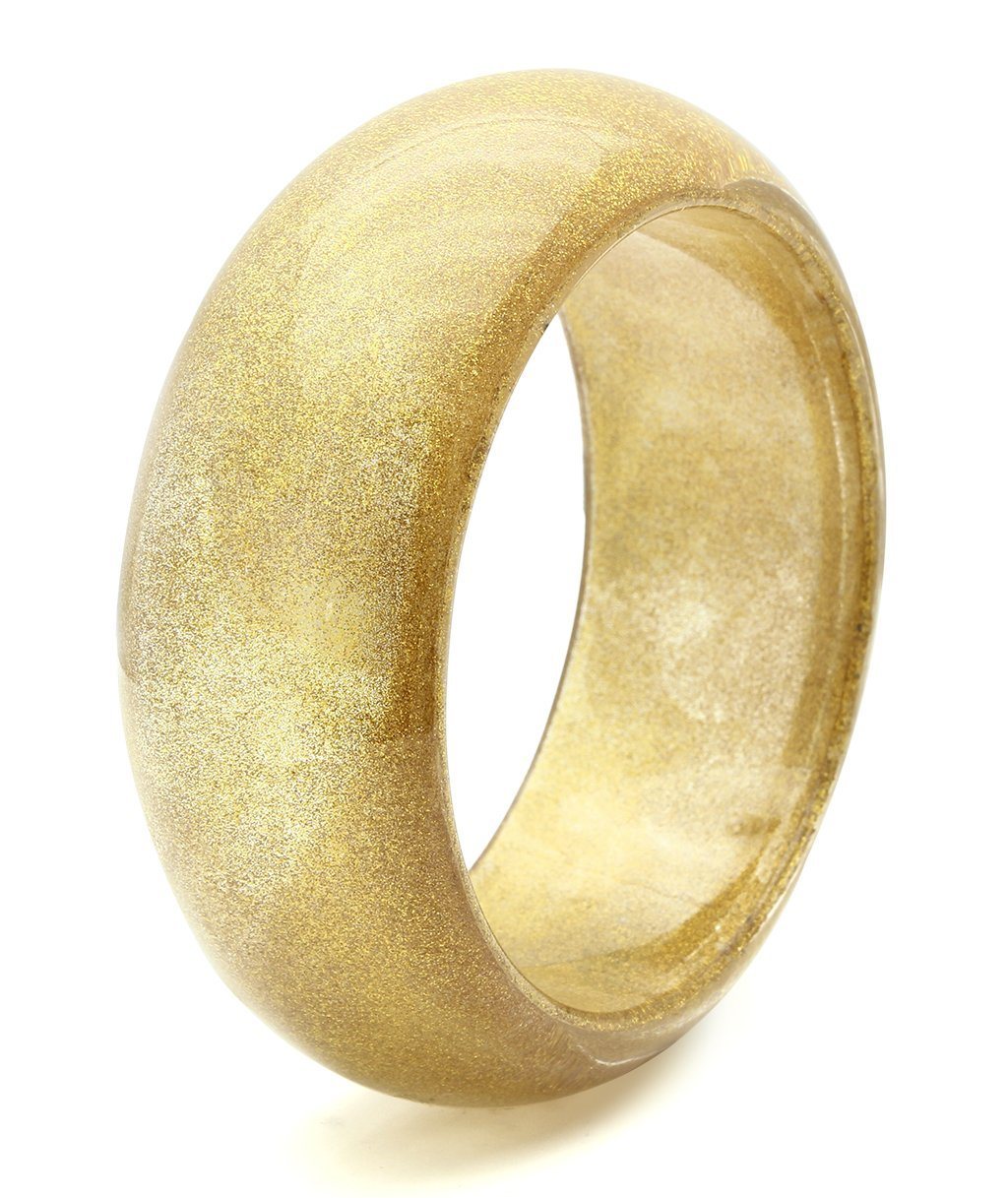 VL037 - Resin Bangle with Synthetic Synthetic Stone in Brown