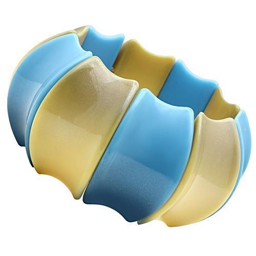 VL040 - Resin Bracelet with Synthetic Synthetic Stone in Multi Color