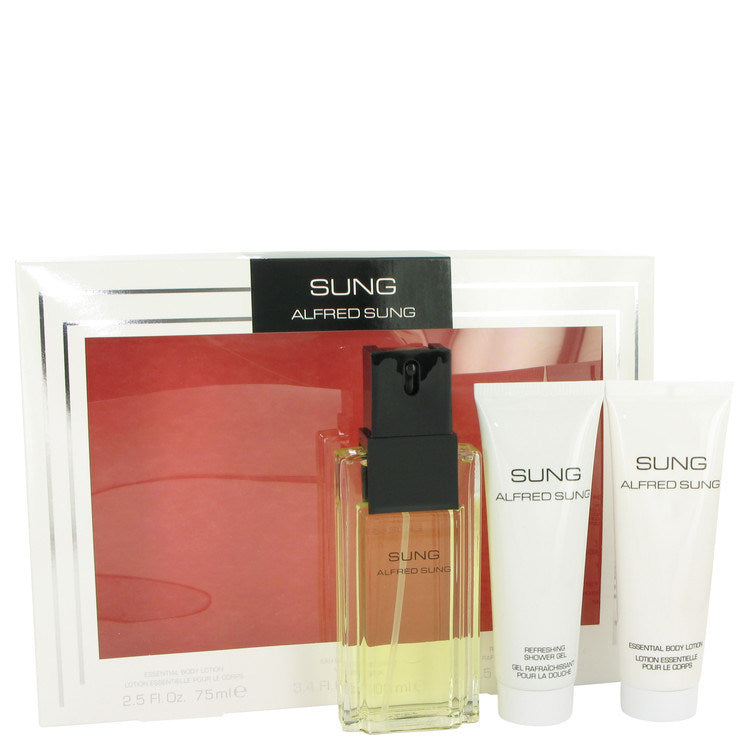 Alfred Sung by Alfred Sung Gift Set - 3.4 oz Eau De Toilette Spray + 2.5 oz Body Lotion + 2.5 oz Shower Gel