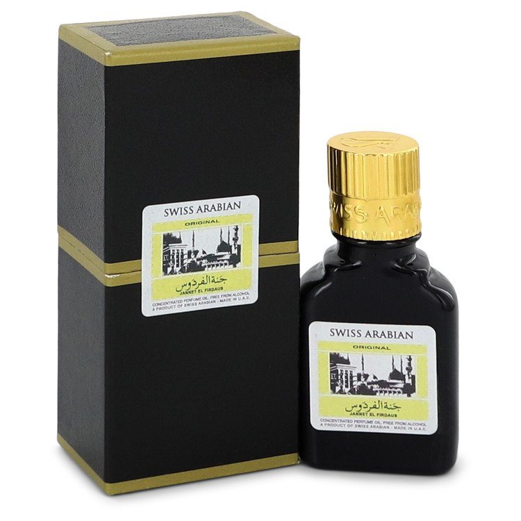 Jannet El Firdaus by Swiss Arabian Concentrated Perfume Oil Free From Alcohol (Unisex Black Edition Floral Attar)