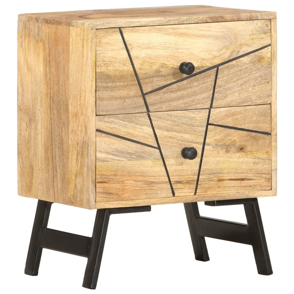 Bedside Cabinet 15.7"x11.8"x19.7" Solid Mango Wood