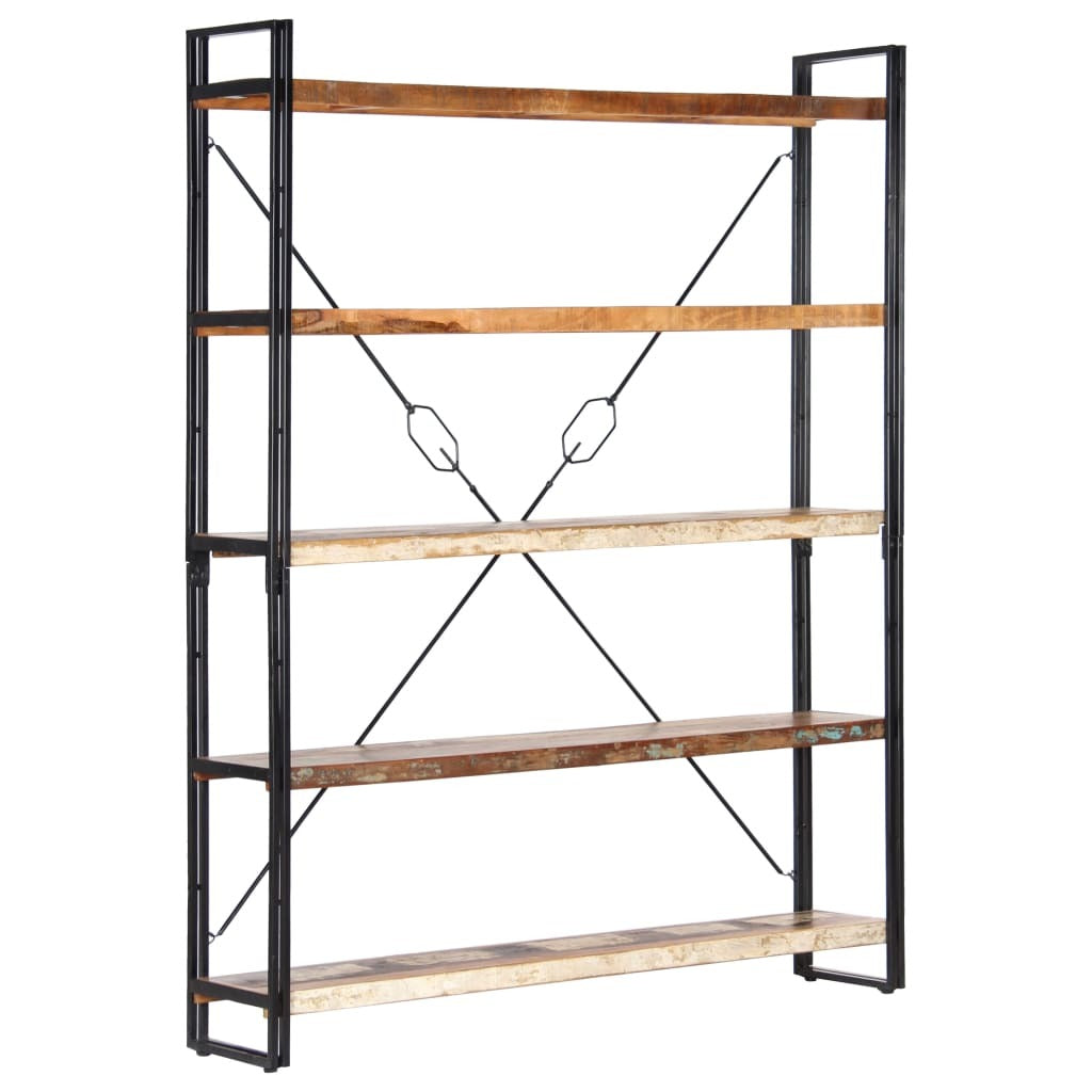 5-Tier Bookcase 55.1"x11.8"x70.9" Solid Reclaimed Wood