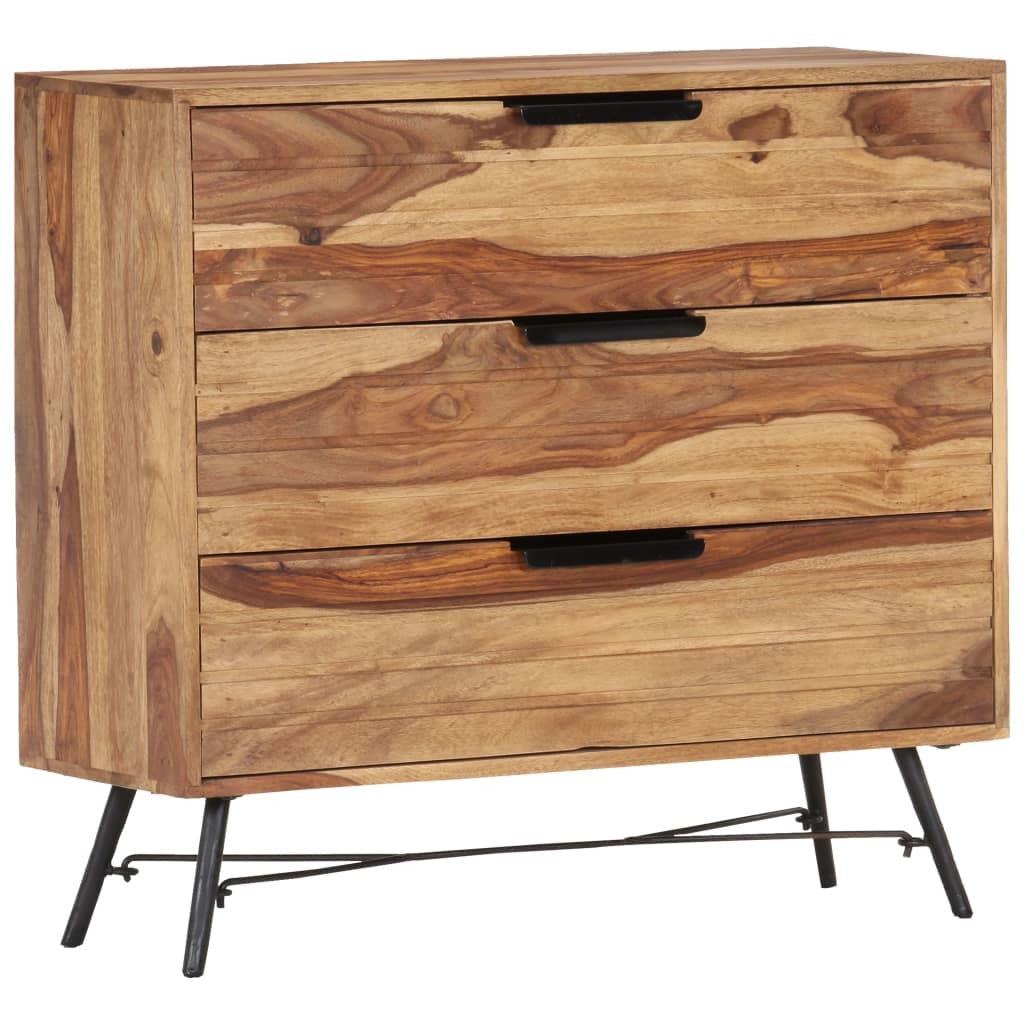 Sideboard 31.5"x11.8"x29.5" Solid Sheesham Wood