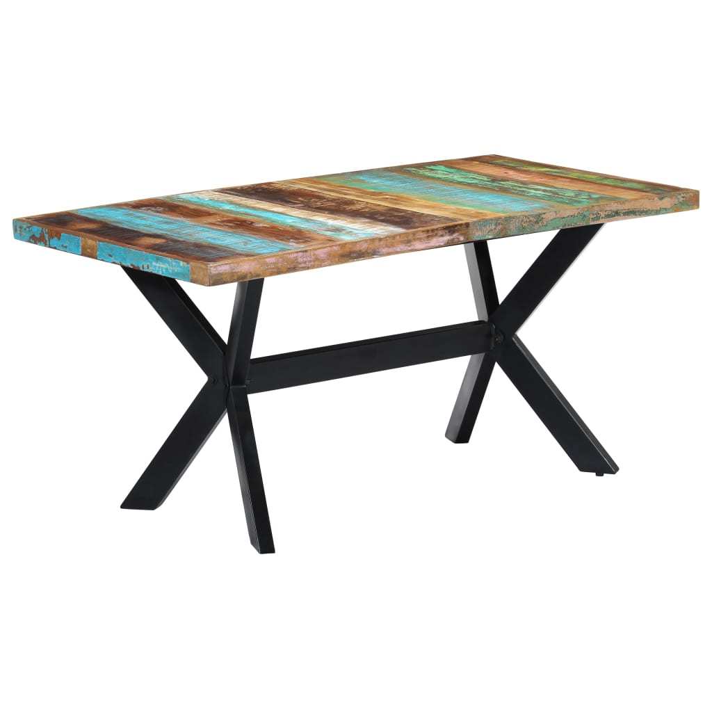 Dining Table 63"x31.5"x29.5" Solid Reclaimed Wood