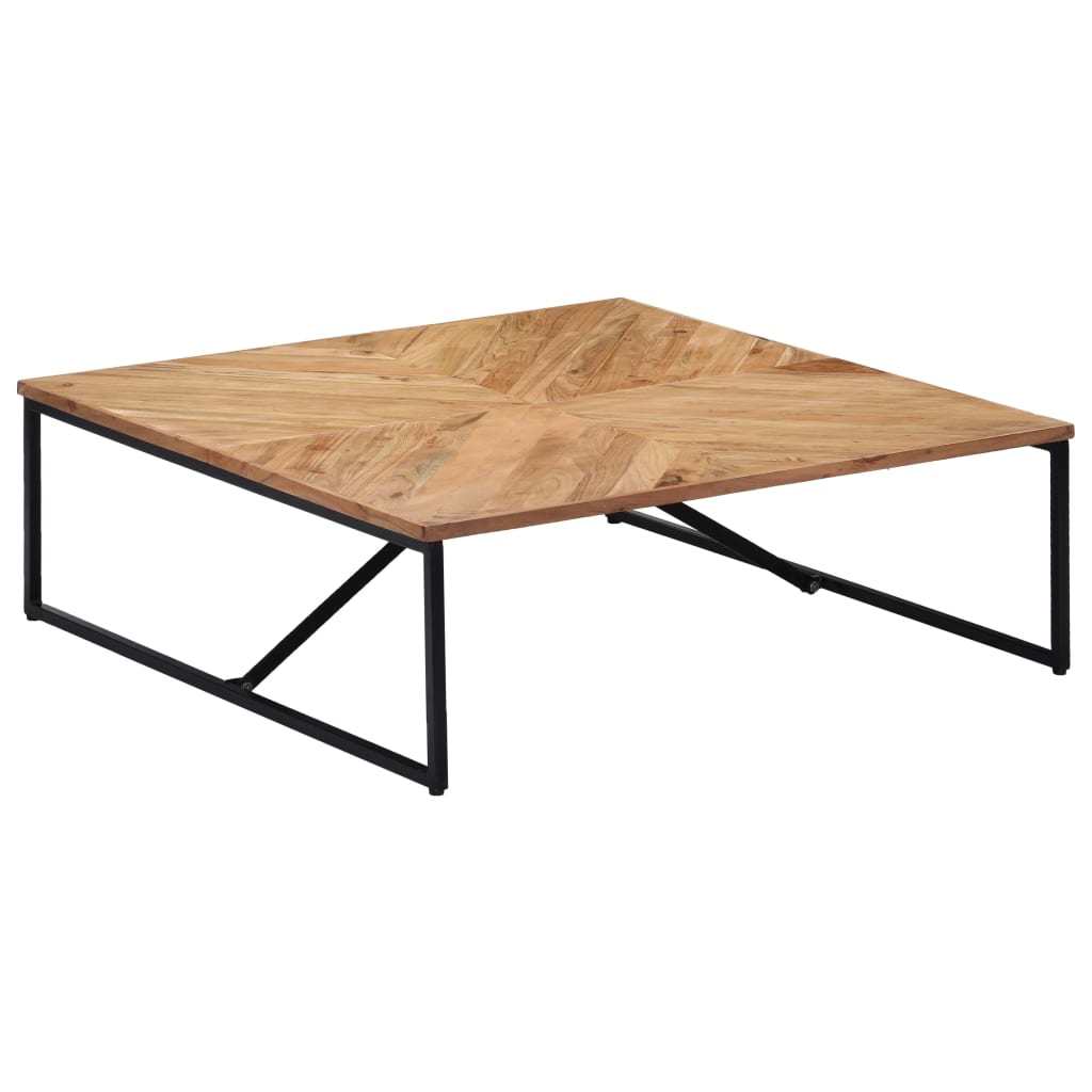 Coffee Table 43.3"x43.3"x14.1" Solid Acacia Wood