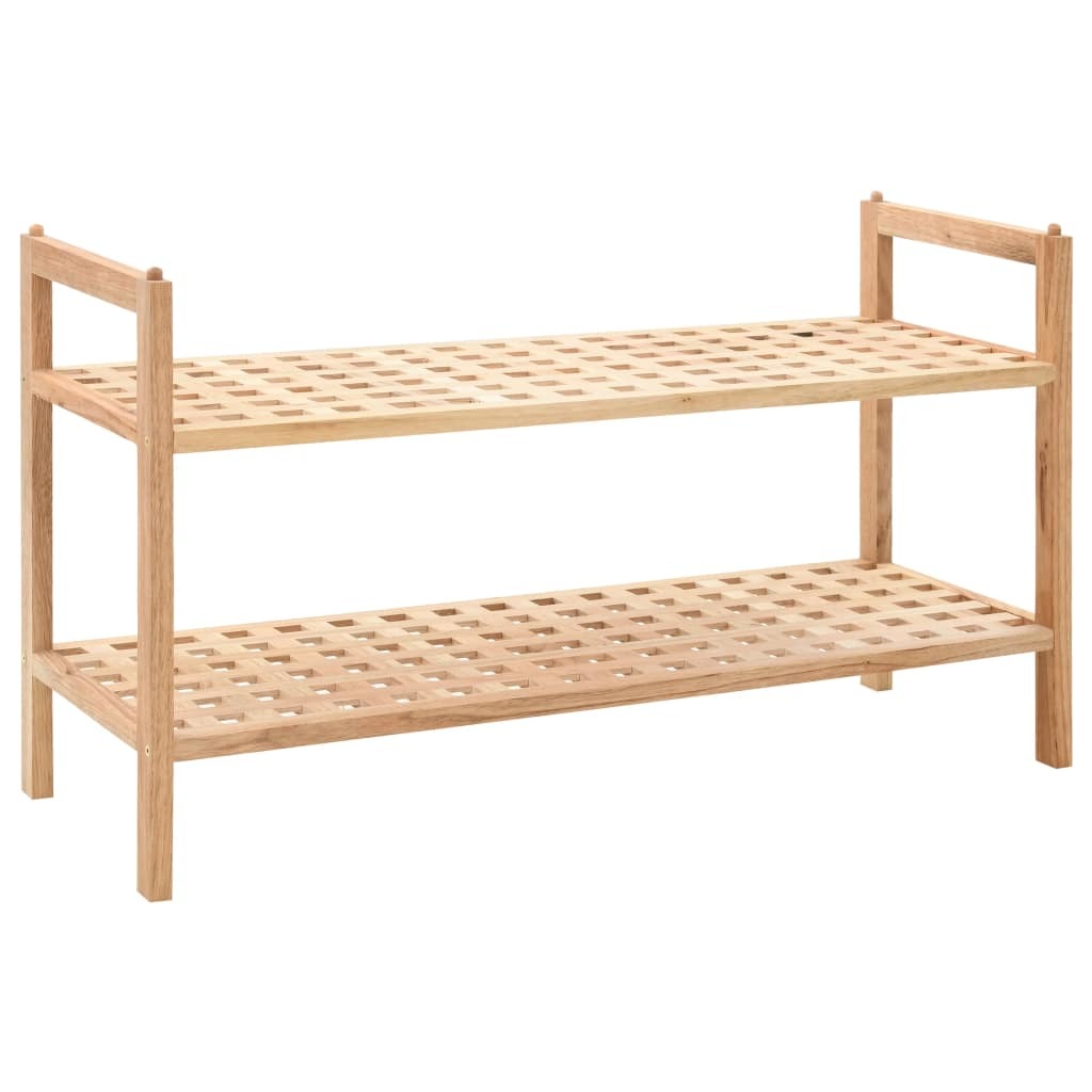 Shoe Rack Solid Walnut Wood 27.2"x10.2"x15.7"