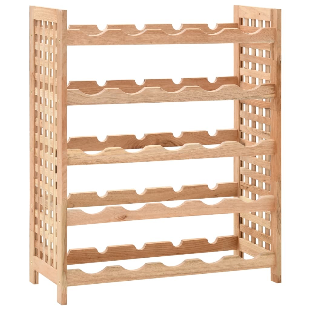 Wine Rack for 25 Bottles Solid Walnut Wood 24.8"x9.8"x28.7"