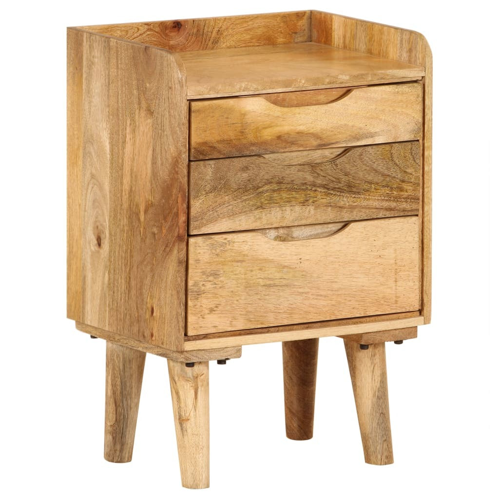 Bedside Cabinet Solid Mango Wood 15.7"x11.8"x23.4"