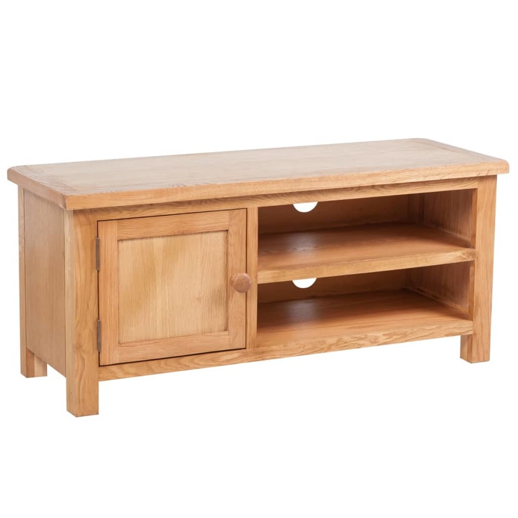 TV Stand 40.6"x14.2"x18.1" Solid Oak Wood