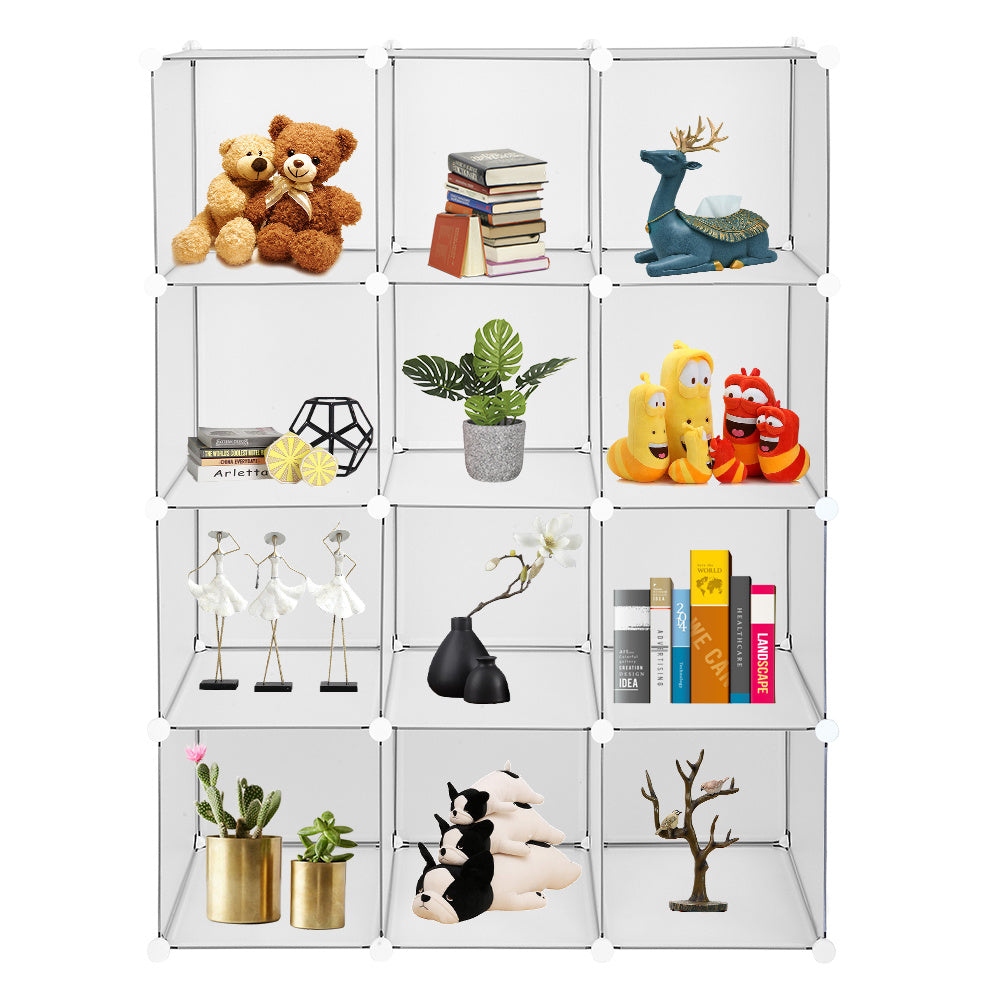 Cube Storage 12-Cube Book Shelf Storage Shelves Closet Organizer Shelf Cubes Organizer Bookcase YF