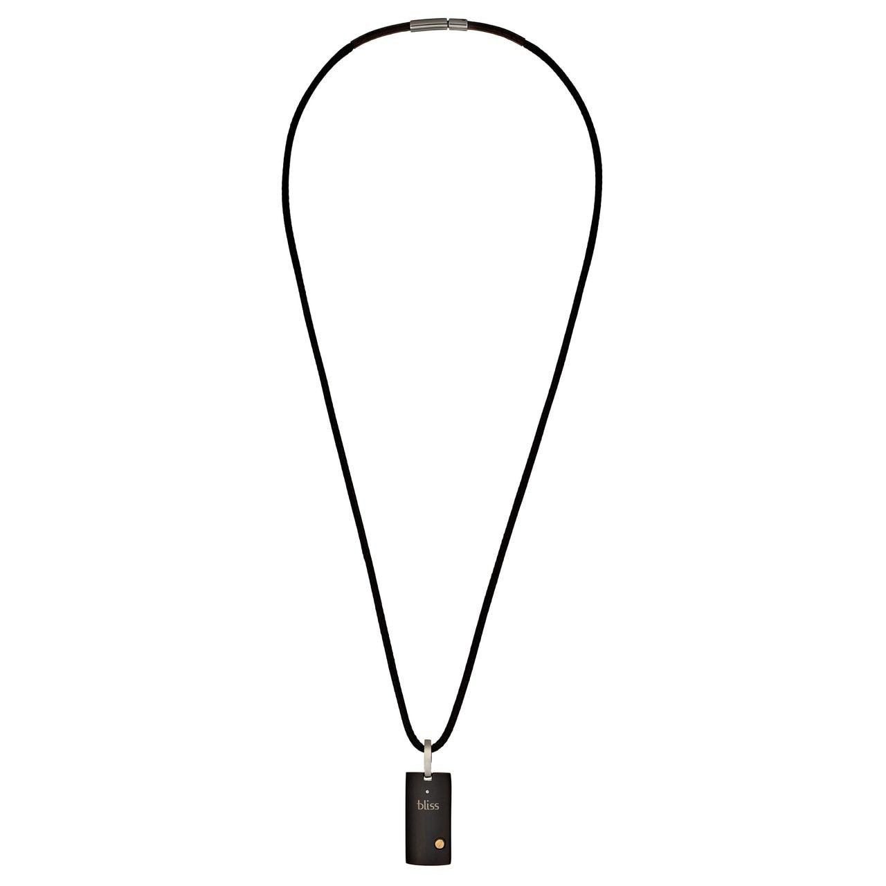 BLISS by Damiani "Uomo" Black Stainless Steel 18K Yellow Gold Pendant with Diamond Necklace